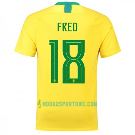 Koszulka Brazylia Fred 18 Mistrzostwa Świata 2018 Domowe Stroje Piłkarskie